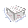 Niski stolik ogrodowy aluminiowy 67x67 Evasion, Graphite Honey - Hesperide