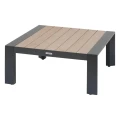 Niski stolik ogrodowy aluminiowy 87x87 Evasion, Graphite Honey - Hesperide