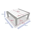 Niski stolik ogrodowy aluminiowy 87x87 Evasion, Graphite Honey - Hesperide