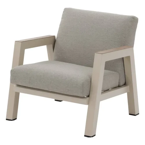 Fotel na taras aluminiowy Axiome, Clay beżowy - Hesperide