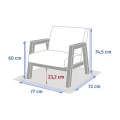 Fotel na taras aluminiowy Axiome, Praline - Hesperide