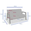 Sofa ogrodowa dwuosobowa Axiome, Praline - Hesperide