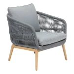 Fotel wypoczynkowy ogrodowy Orissa, szary - Hesperide