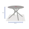 Stół ogrodowy okrągły 4-osobowy Nebullia z aluminium 105 cm, Laurel green - Hesperide