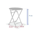 Stolik ogrodowy składany okrągły Greensboro Ø60, 2-osobowy, Coffee - Hesperide