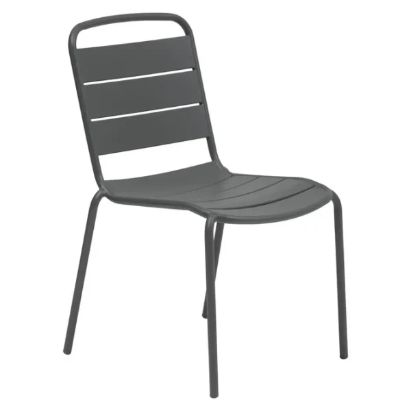 Krzesło ogrodowe stalowe Alegoria, Graphite - Hesperide