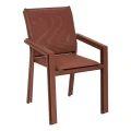 Krzesło ogrodowe sztaplowane z podłokietnikami Essentia, Mahogany - Hesperide