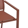 Krzesło ogrodowe sztaplowane z podłokietnikami Essentia, Mahogany - Hesperide