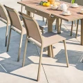 Krzesło ogrodowe sztaplowane Essentia, Hazelnut Coffee - Hesperide