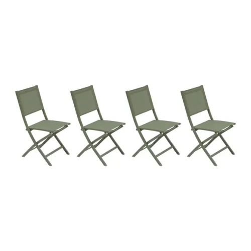 Krzesła ogrodowe składane Essentia, 4 szt, Laurel Green - Hesperide