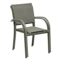 Krzesło ogrodowe sztaplowane Piazza, Laurel Green - Hesperide