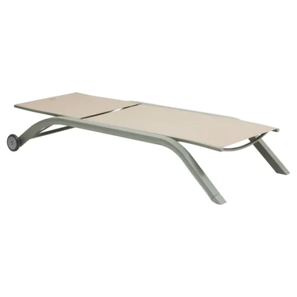 Leżak rozkładany na płasko Jimani, Laurel Green - Hesperide