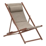 Leżak balkonowy Lunivia, aluminiowy składany lekki, Mahogany - Hesperide