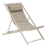 Leżak balkonowy Lunivia, aluminiowy składany lekki, Clay - Hesperide
