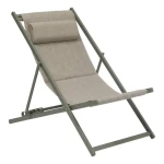 Leżak balkonowy Lunivia, aluminiowy składany lekki, Laurel Green - Hesperide