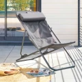 Leżak ogrodowy składany Mirael, Anthracite Graphite - Hesperide
