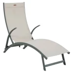 Nowoczesny leżak ogrodowy Samba, Linen Laurel Green - Hesperide