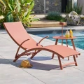 Nowoczesny leżak ogrodowy Samba, Mahogany - Hesperide