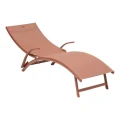 Nowoczesny leżak ogrodowy Samba, Mahogany - Hesperide