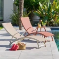 Nowoczesny leżak ogrodowy Samba, Mahogany - Hesperide