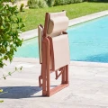 Fotel ogrodowy rozkładany Decima, Linen Mahogany - Hesperide