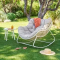 Bujany fotel ogrodowy w kształcie jajka Paopao, Beige Clay - Hesperide