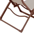 Leżak ogrodowy składany Decima, Linen Mahogany - Hesperide