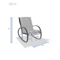 Fotel ogrodowy bujany Nevada, Graphite - Hesperide