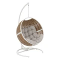 Fotel wiszący ogrodowy Orbiana w kształcie jajka, z plecionką - Hesperide