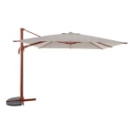 Parasol ogrodowy na wysięgniku kwadratowy 3x3 m Melhia z tkaniną olefin, Linen Mahogany - Hesperide