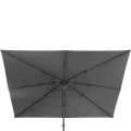 Parasol ogrodowy na wysięgniku kwadratowy 3x3 m Melhia z tkaniną olefin, Graphite - Hesperide