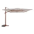 Parasol ogrodowy na wysięgniku prostokątny 4x3 m Melhia z tkaniną olefin, Linen Mahogany - Hesperide