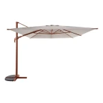 Parasol ogrodowy na wysięgniku prostokątny 4x3 m Melhia z tkaniną olefin, Linen Mahogany - Hesperide