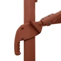 Parasol ogrodowy na wysięgniku prostokątny 4x3 m Melhia z tkaniną olefin, Linen Mahogany - Hesperide
