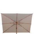 Parasol ogrodowy na wysięgniku prostokątny 4x3 m Melhia z tkaniną olefin, Linen Mahogany - Hesperide