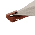 Parasol ogrodowy na wysięgniku prostokątny 4x3 m Melhia z tkaniną olefin, Linen Mahogany - Hesperide