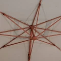 Parasol ogrodowy na wysięgniku prostokątny 4x3 m Melhia z tkaniną olefin, Linen Mahogany - Hesperide