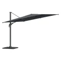 Parasol ogrodowy na wysięgniku prostokątny 4x3 m Melhia z tkaniną olefin, Graphite - Hesperide