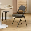 Taboret tapicerowany do kuchni, szary - 5five