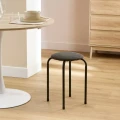 Taboret tapicerowany do kuchni, szary - 5five