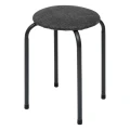 Taboret tapicerowany do kuchni, szary - 5five
