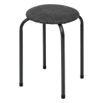 Taboret tapicerowany do kuchni, szary - 5five