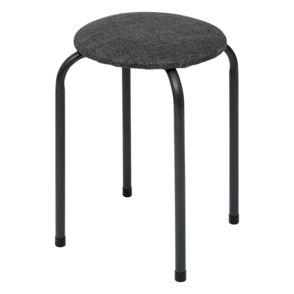 Taboret tapicerowany do kuchni, szary - 5five