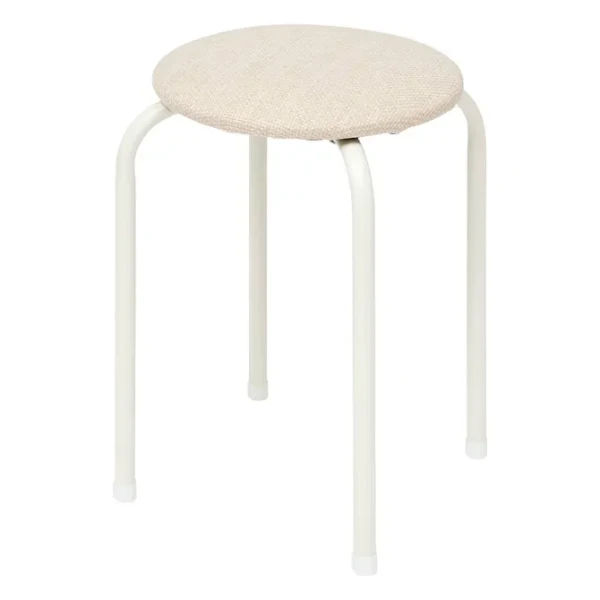 Taboret tapicerowany do kuchni, beżowy - 5five