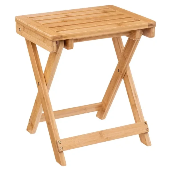 Taboret składany drewniany z bambusa - 5five