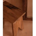 Drewniany taboret z odzyskanego drewna teak Siku - Bazar Bizar