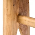 Drewniany taboret z odzyskanego drewna teak Siku - Bazar Bizar