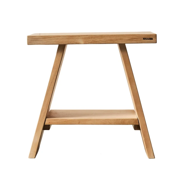 Stołek drewniany Tera teak - Muubs
