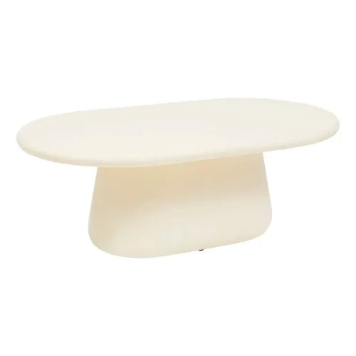 Owalny stolik kawowy do salonu Dumka 110x65, ivory - Atmosphera