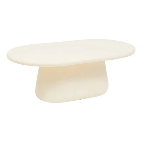 Owalny stolik kawowy do salonu Dumka 110x65, ivory - Atmosphera